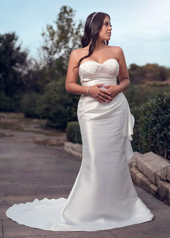 Vestido novia elegante - fotógrafo candez valencia