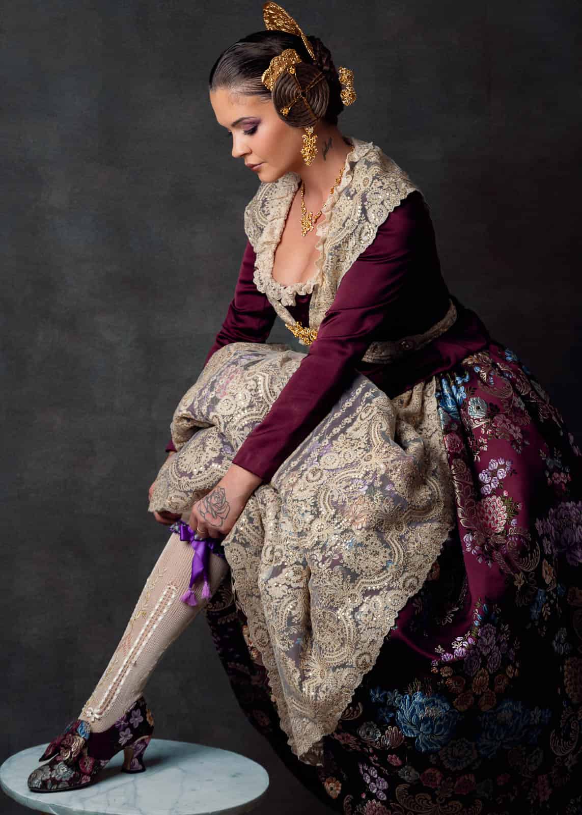 Vestido y peinado fallera 2 - fotógrafo candez